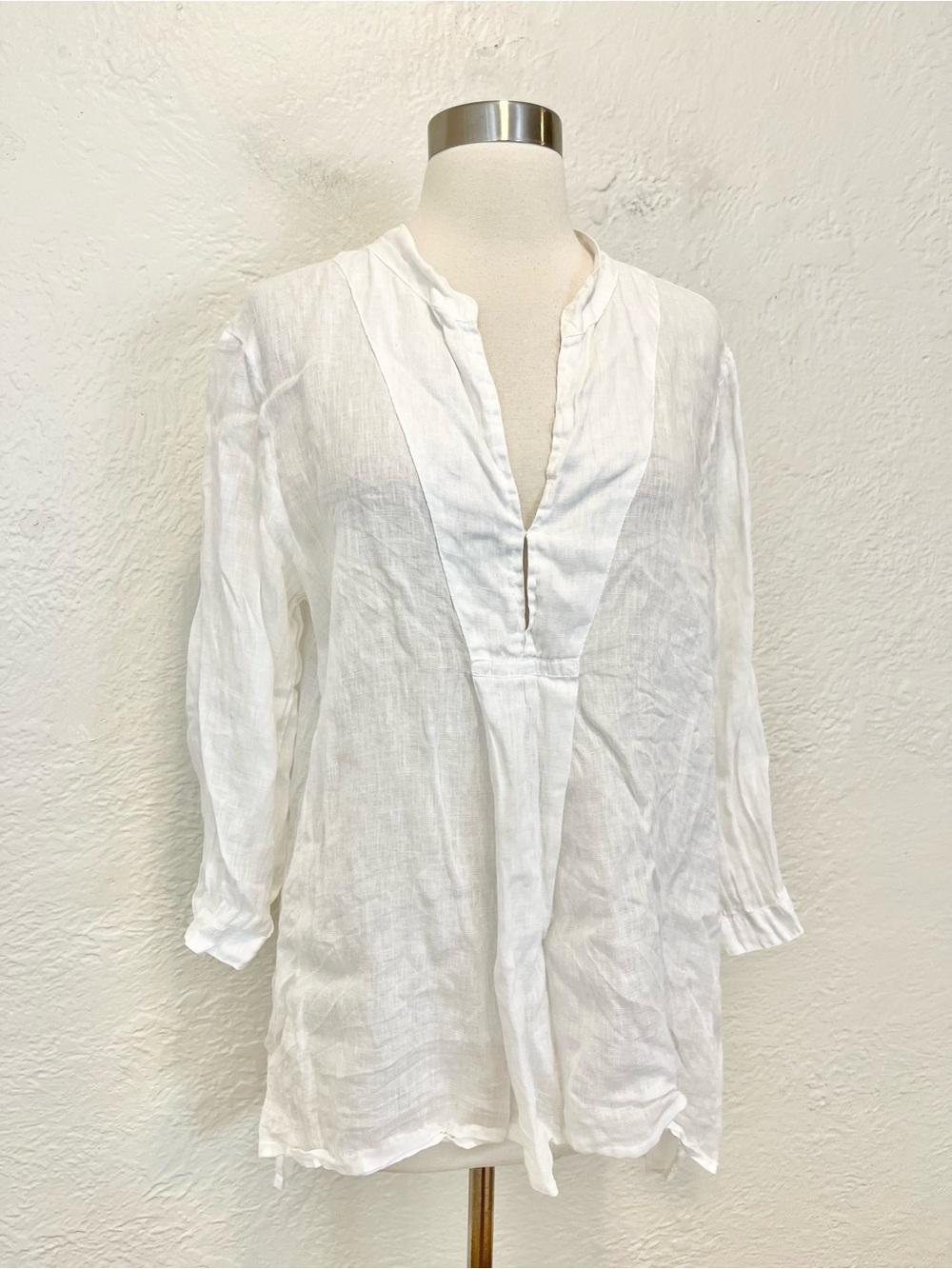 CP Shades Tunic Top Linen White Large L